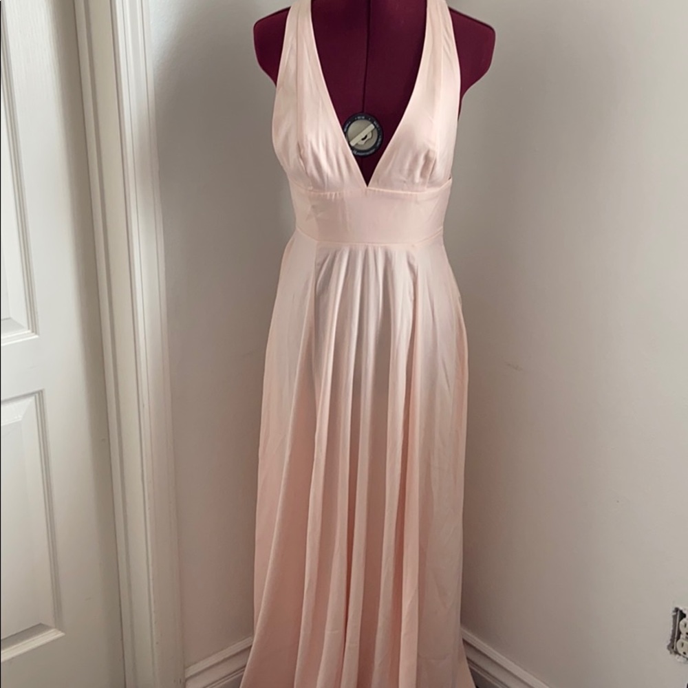 FOREVER21 floor length light pink dress